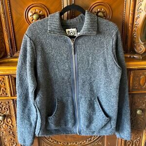 Juicy Couture Dirt Killaz 999 wool cashmere blend gray zip up moto goth jacket